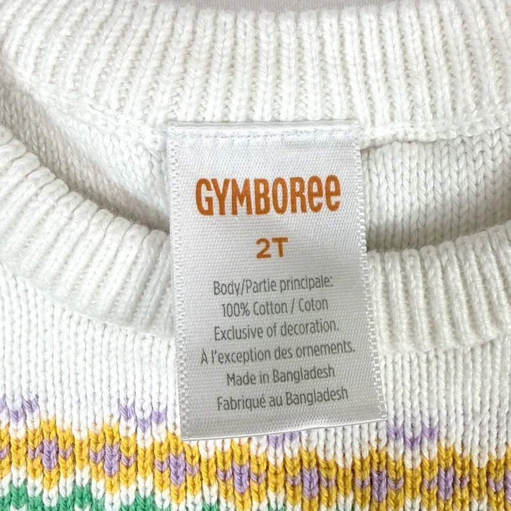 GYMBOREE Girls School Alphabet Rainbow ABC‎ Crayon Knit Sweater Dress 2T Kidcore